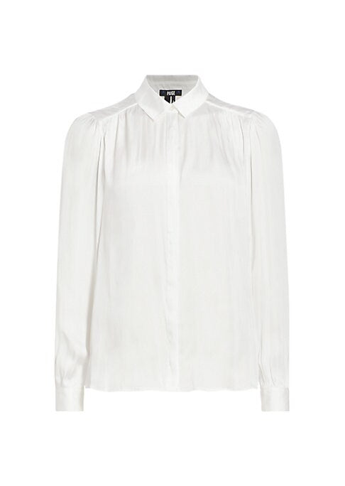 Satin Gathered Shirt