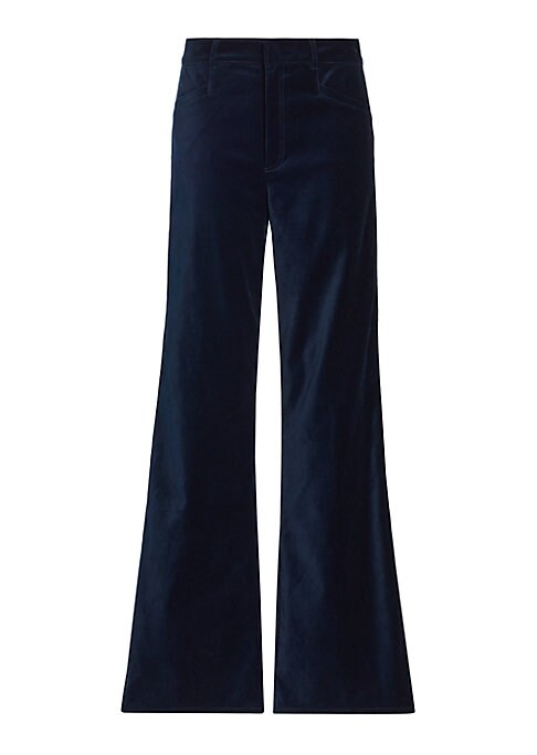 Velvet Wide-Leg Trousers