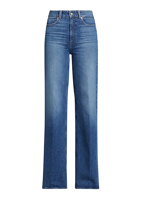 Wide-Leg Stretch Denim Jeans