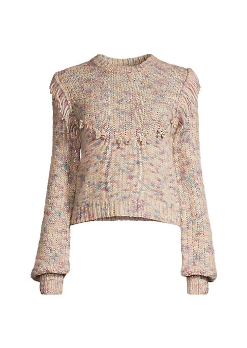 Fringe Knit Pullover Sweater