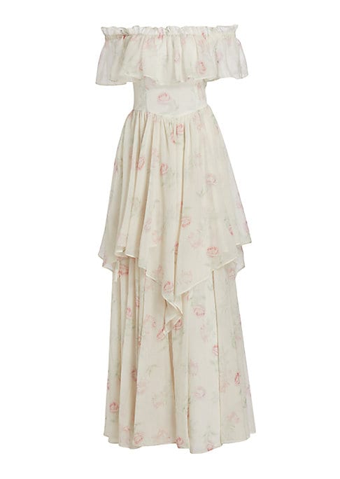 Ruffled Tier Maxi Gown