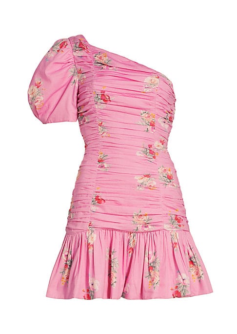 Floral Ruching Mini Dress