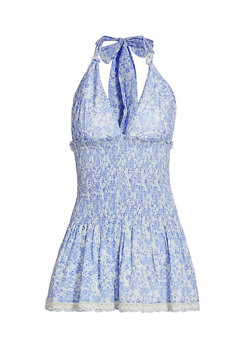 Floral Smocked Halter Dress