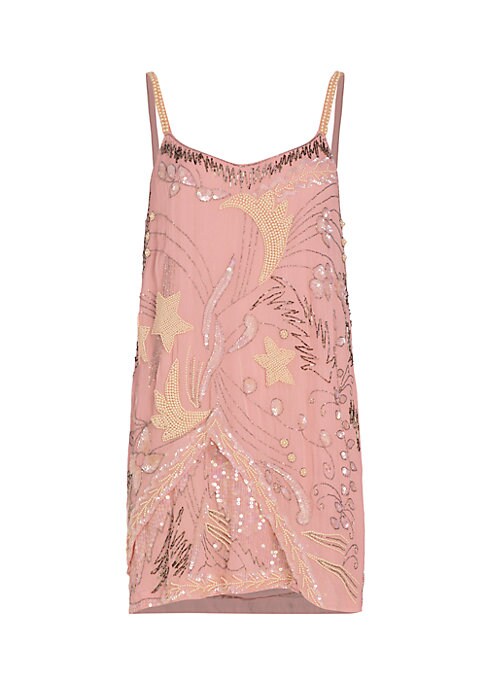 Pearl Embellished Shift Dress