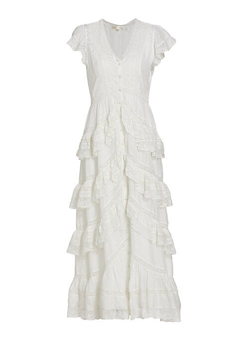 Elegant Silk Tiered Dress