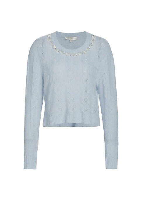 Pearl-Embellished Knit Sweater