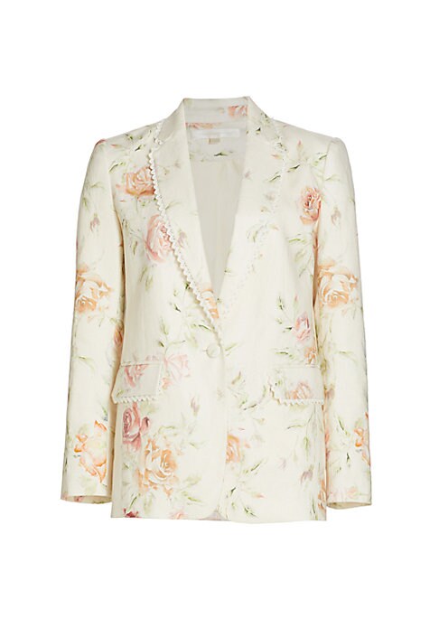 Floral Linen Blazer