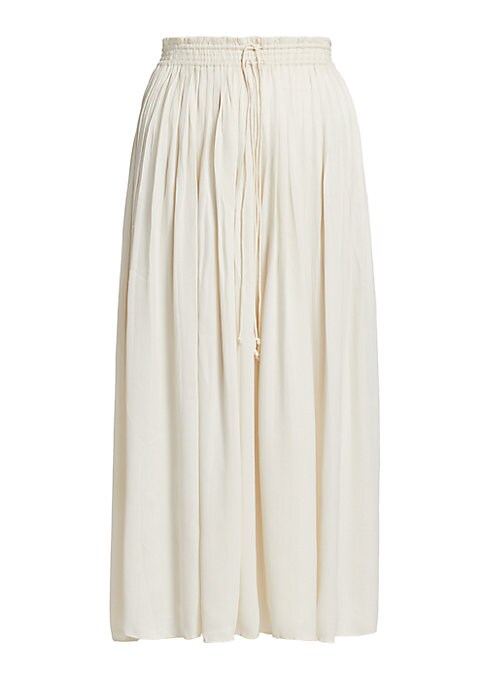 Pleated Adjustable Midi Skirt