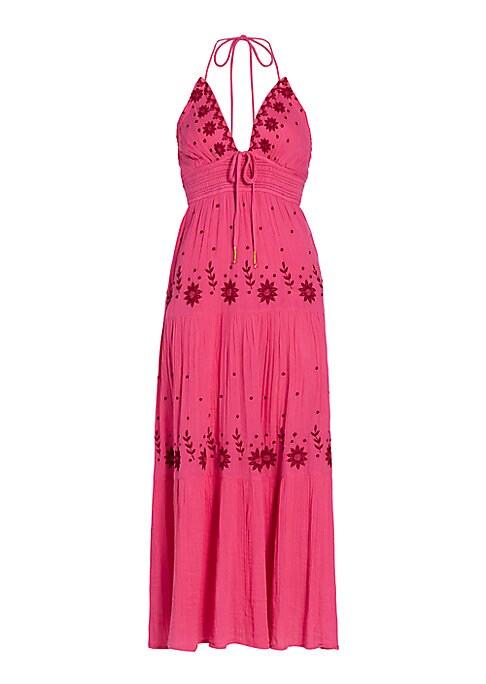 Embroidered Floral Maxi Dress