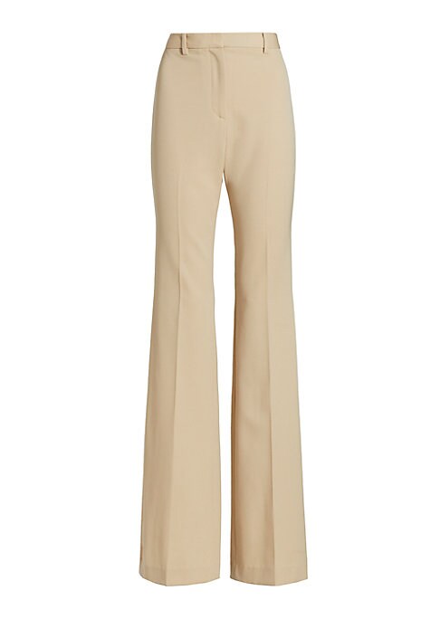 Chic Wool Kick-Flare Trousers