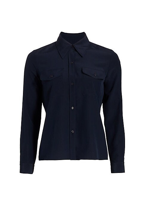 Silk Button-Up Blouse