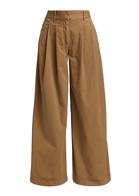 Chic Cotton Pleat Trousers