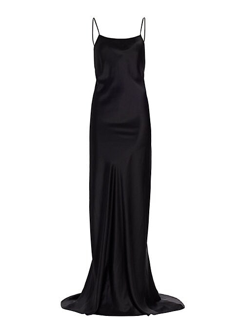 Sleek Silk Backless Dress