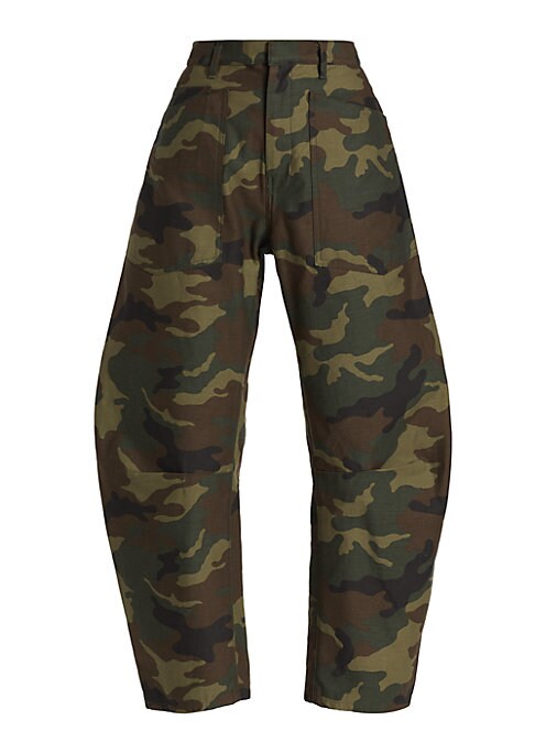 Camo Luxe High-Rise Trousers