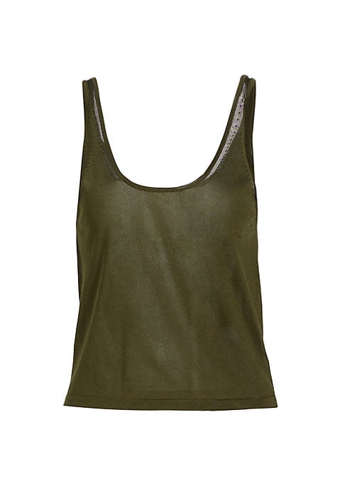 Silk Plunge Tank Top
