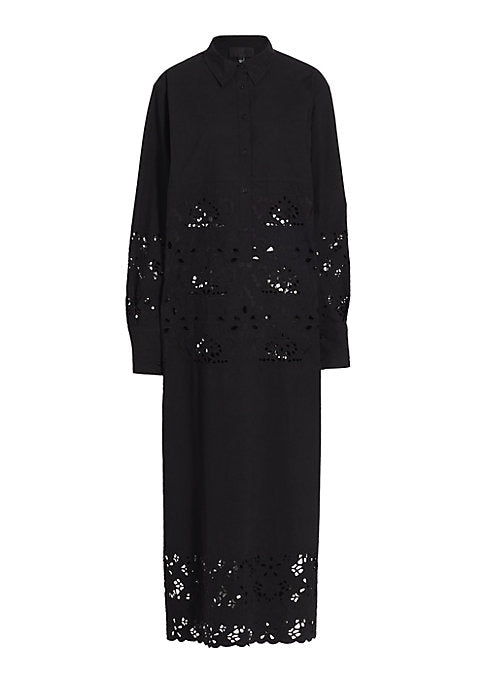 Breezy Eyelet Shirt Dress