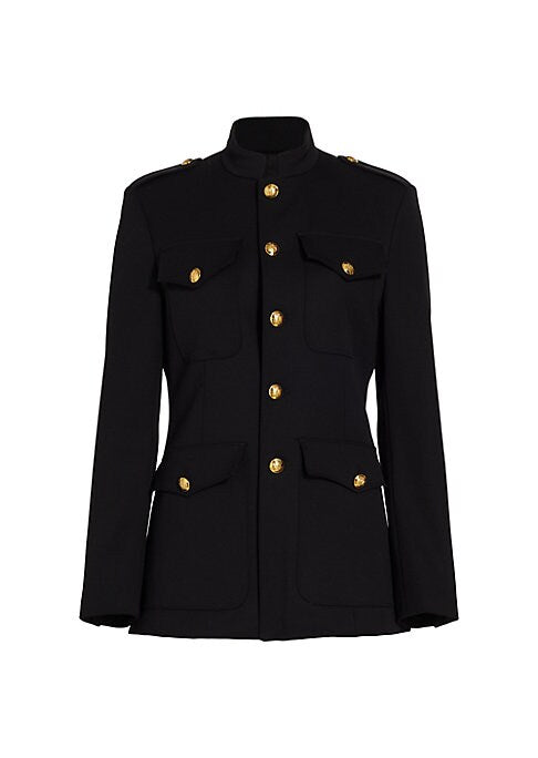 Crested Wool Button Jacket