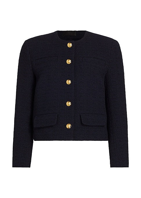 Chic Cropped Bouclé Jacket