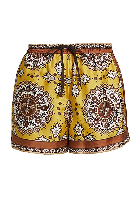 Mandala Silk Scarf Shorts