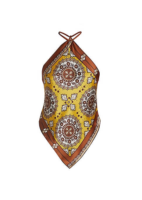 Mandala Silk Halter Top
