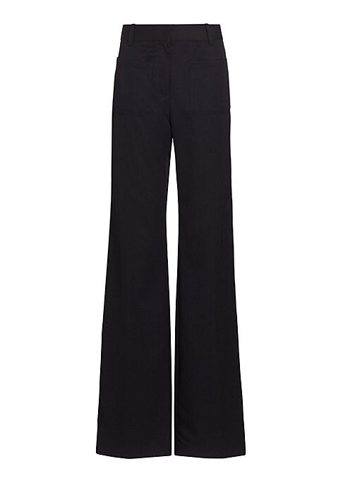 Flared Wool Trousers