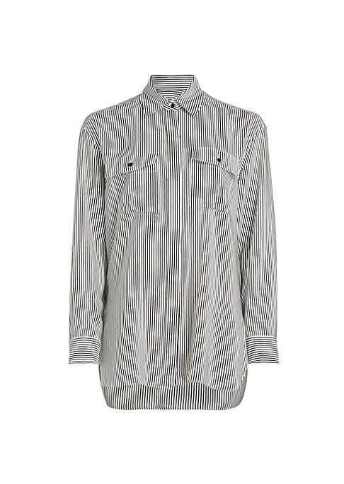 Silky Stripes Oversized Shirt