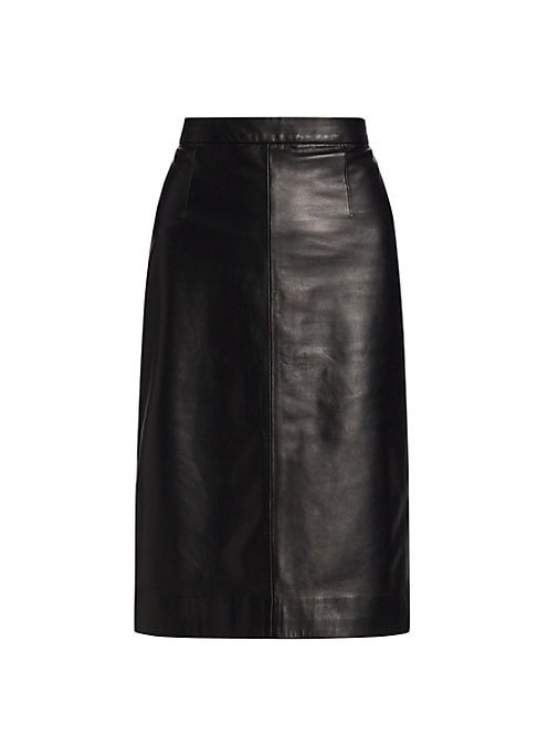 Chic A-Line Leather Skirt