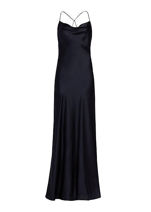 Silk Cowl Back Dress