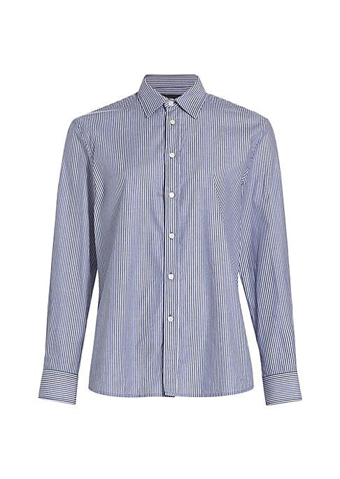 Vertical Stripe Cotton Shirt