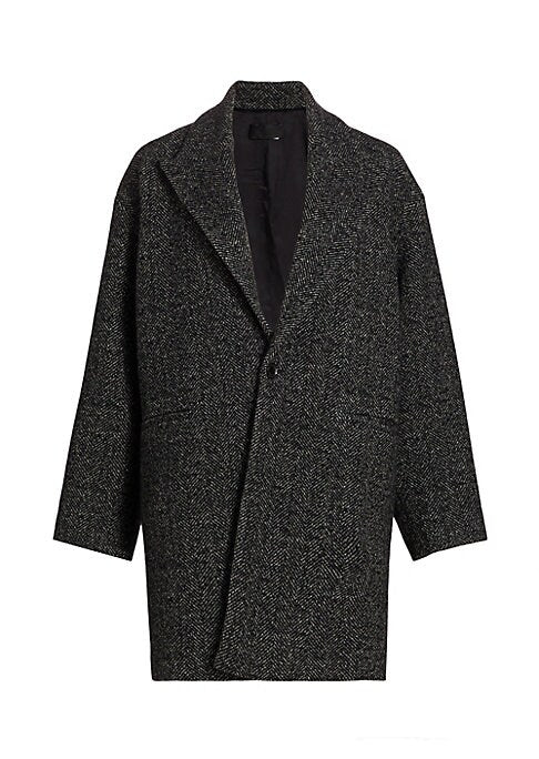 Herringbone Wool Overcoat
