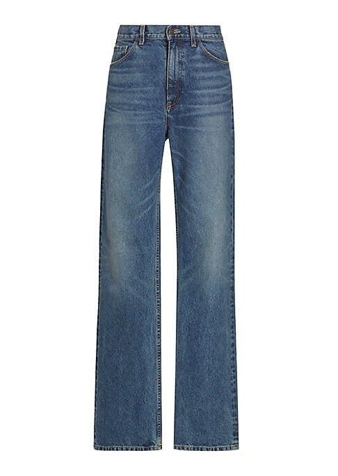 Cotton Straight-Leg Denim Jeans