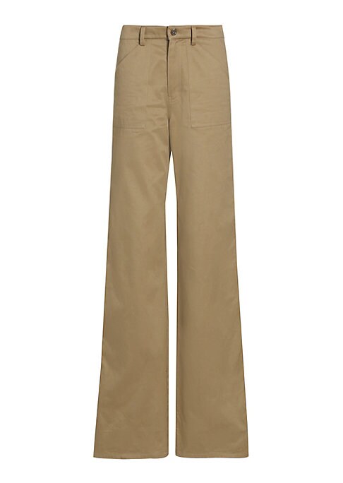 Flared Cotton Trousers