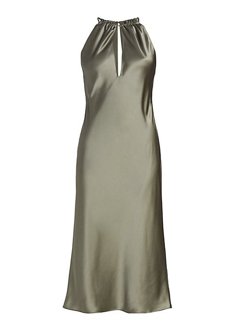 Luxe Silk Keyhole Dress