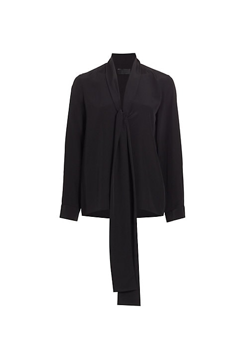 Elegant Tie-Neck Blouse