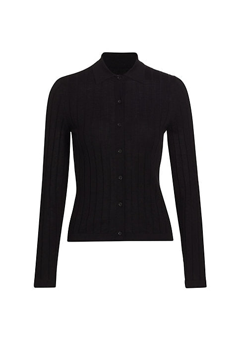 Silk-Wool Classic Cardigan