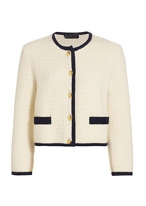 Charming Crocheted Wool Jacket