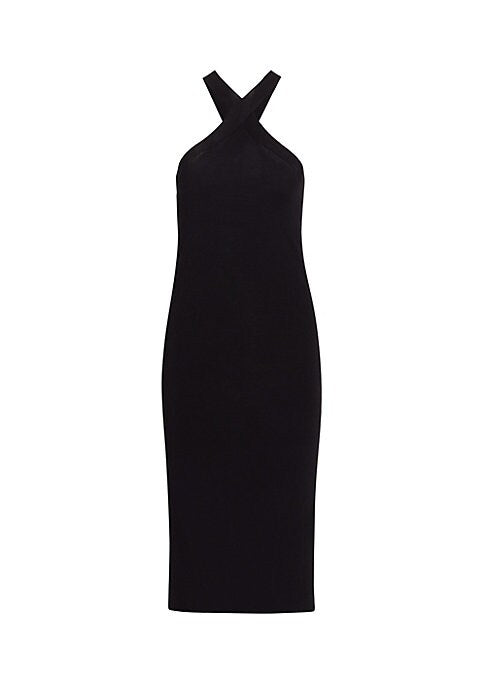 Sleek Halter Midi Dress