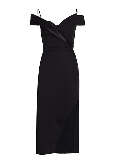Draped Elegance Midi Dress