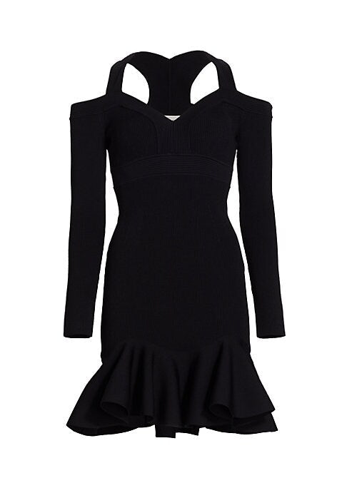 Flounce Hem Bodycon Dress