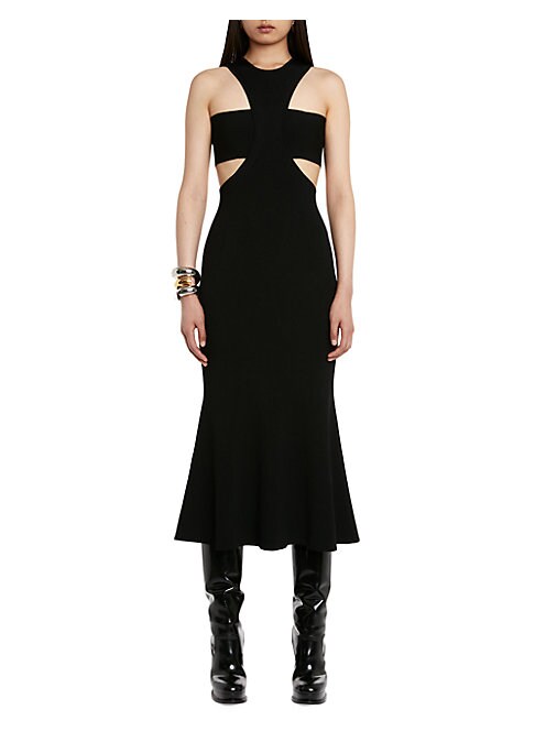 Halter Cutout Midi Dress