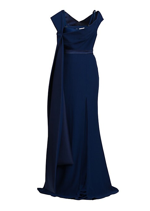 Elegant Draped Evening Gown