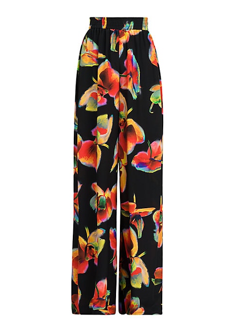 Floral Silk Flow Pants