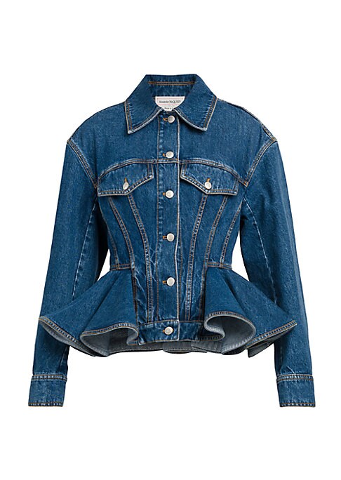 Ruffled Denim Charm