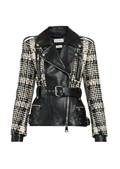 Edgy Textured Biker Jacket