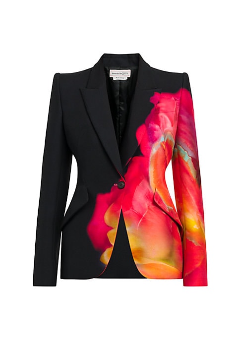 Petal Print Blazer