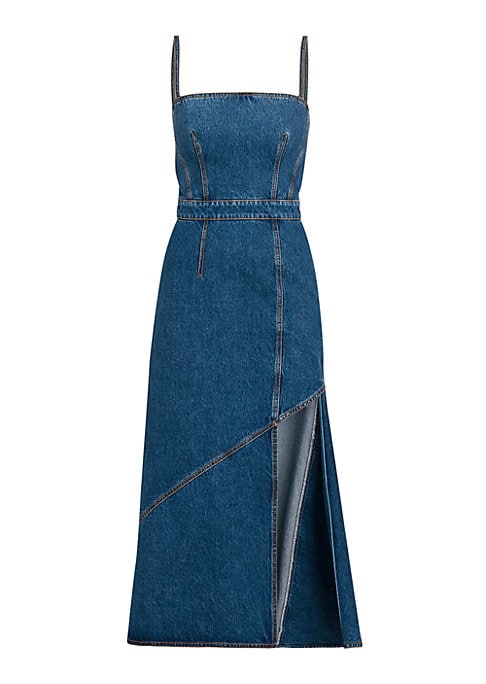 Chic Slit Denim Gown