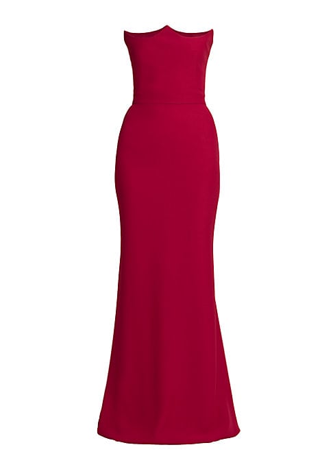 Elegant Crepe Evening Dress