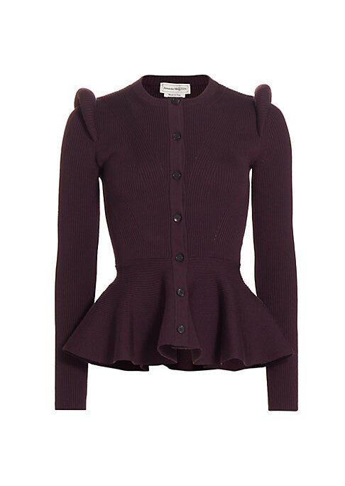Peplum Knit Cardigan