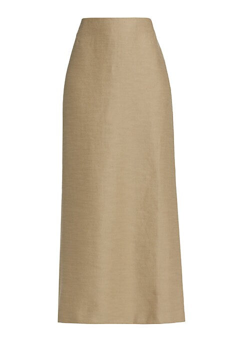 Silk-Lined Linen Skirt