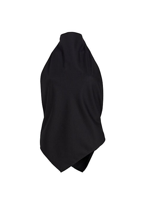 Draped Backless Halter Top